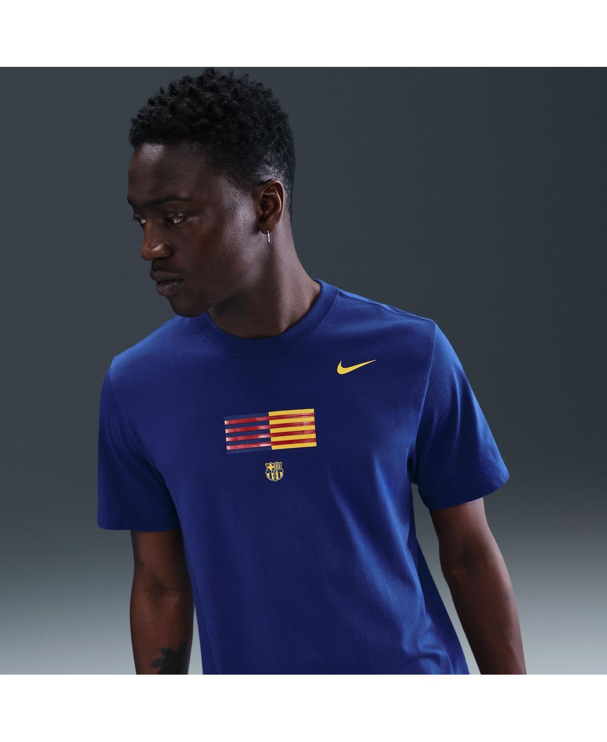 Nike Men's Blue Barcelona Flag T-shirt In Blue