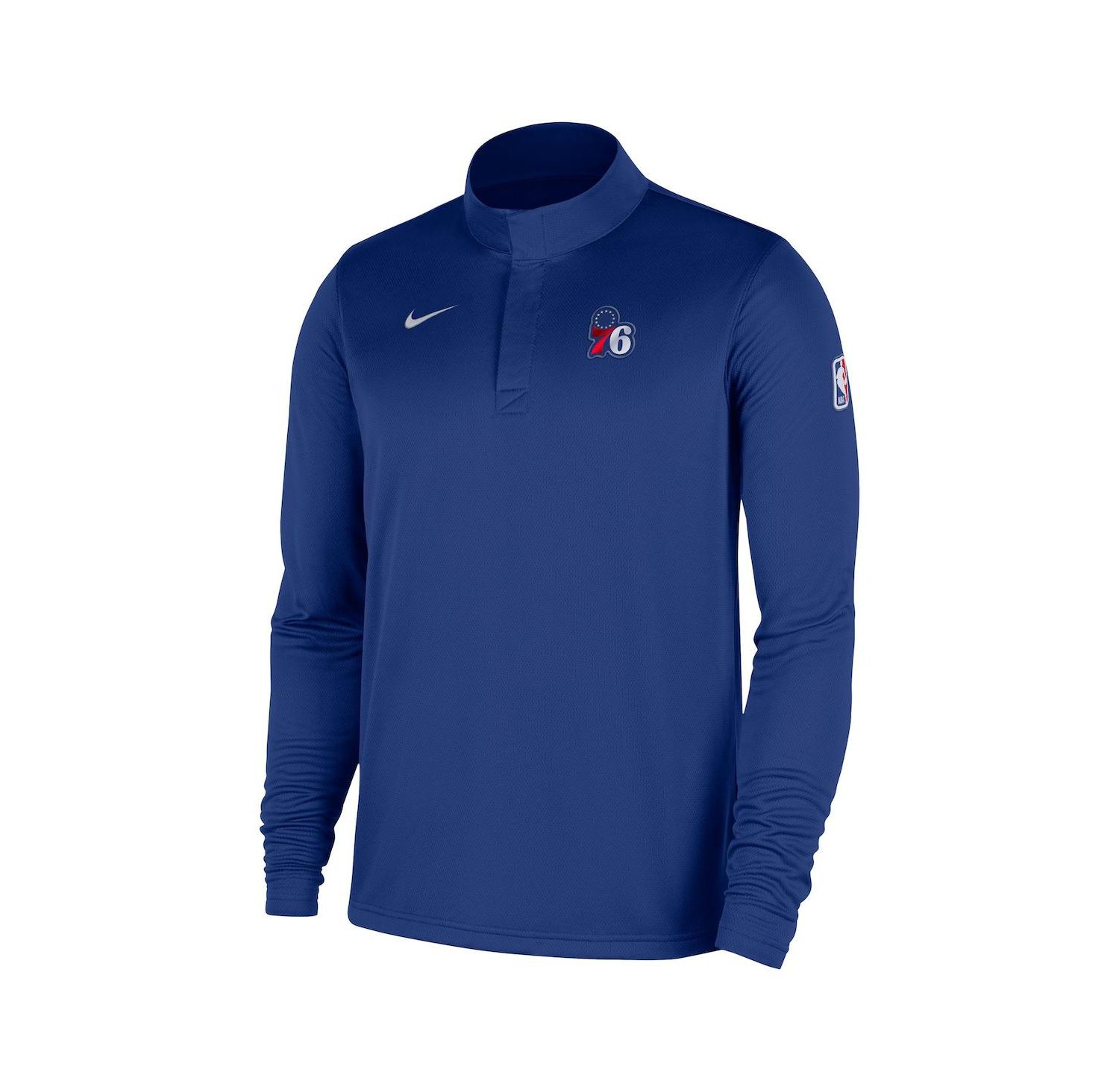 Men's Royal Philadelphia 76ers 2025/26 Authentic Coaches Quarter-Zip Pullover Jacket