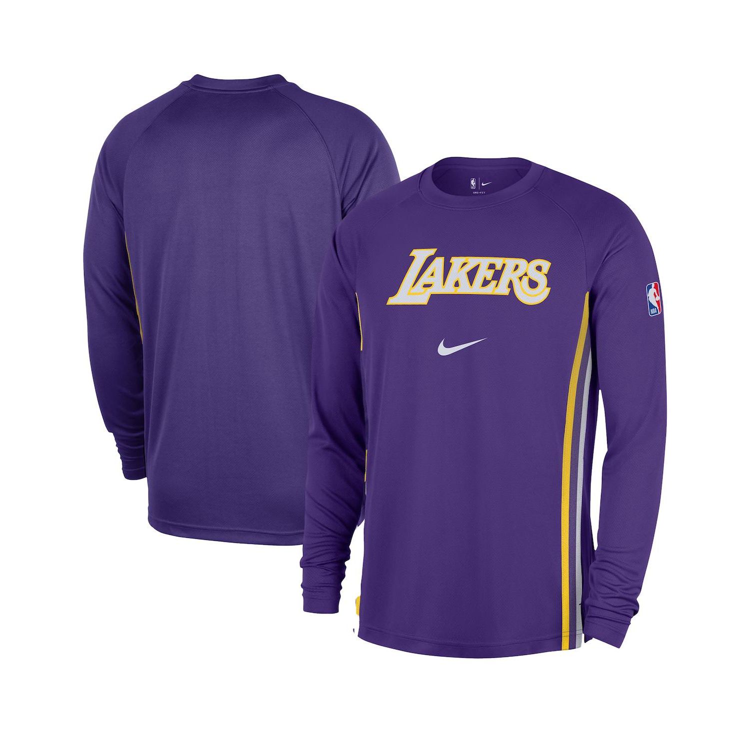 Men's Purple Los Angeles Lakers 2025/26 Authentic Pre-Game Legend Dri-FIT Long Sleeve Shooting Shirt