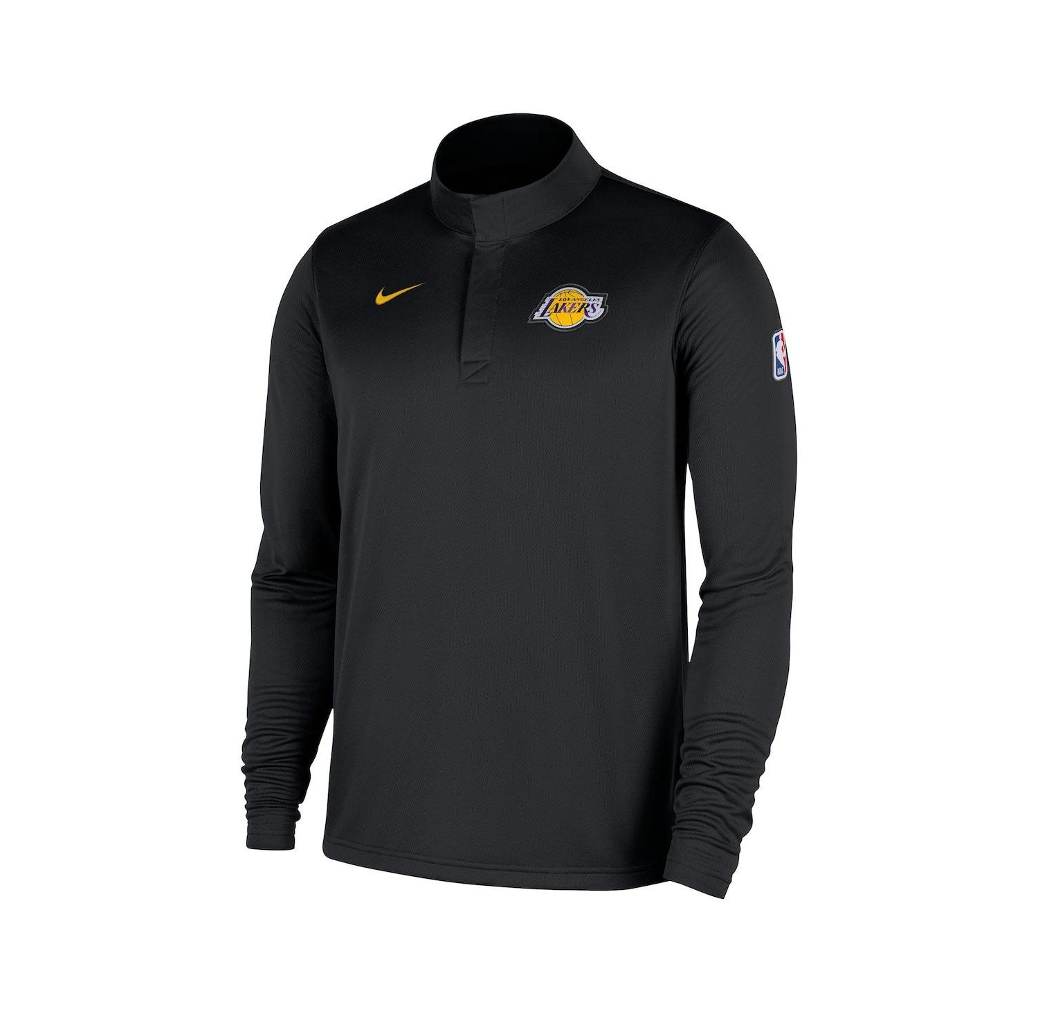 Men's Black Los Angeles Lakers 2025/26 Authentic Coaches Quarter-Zip Pullover Jacket