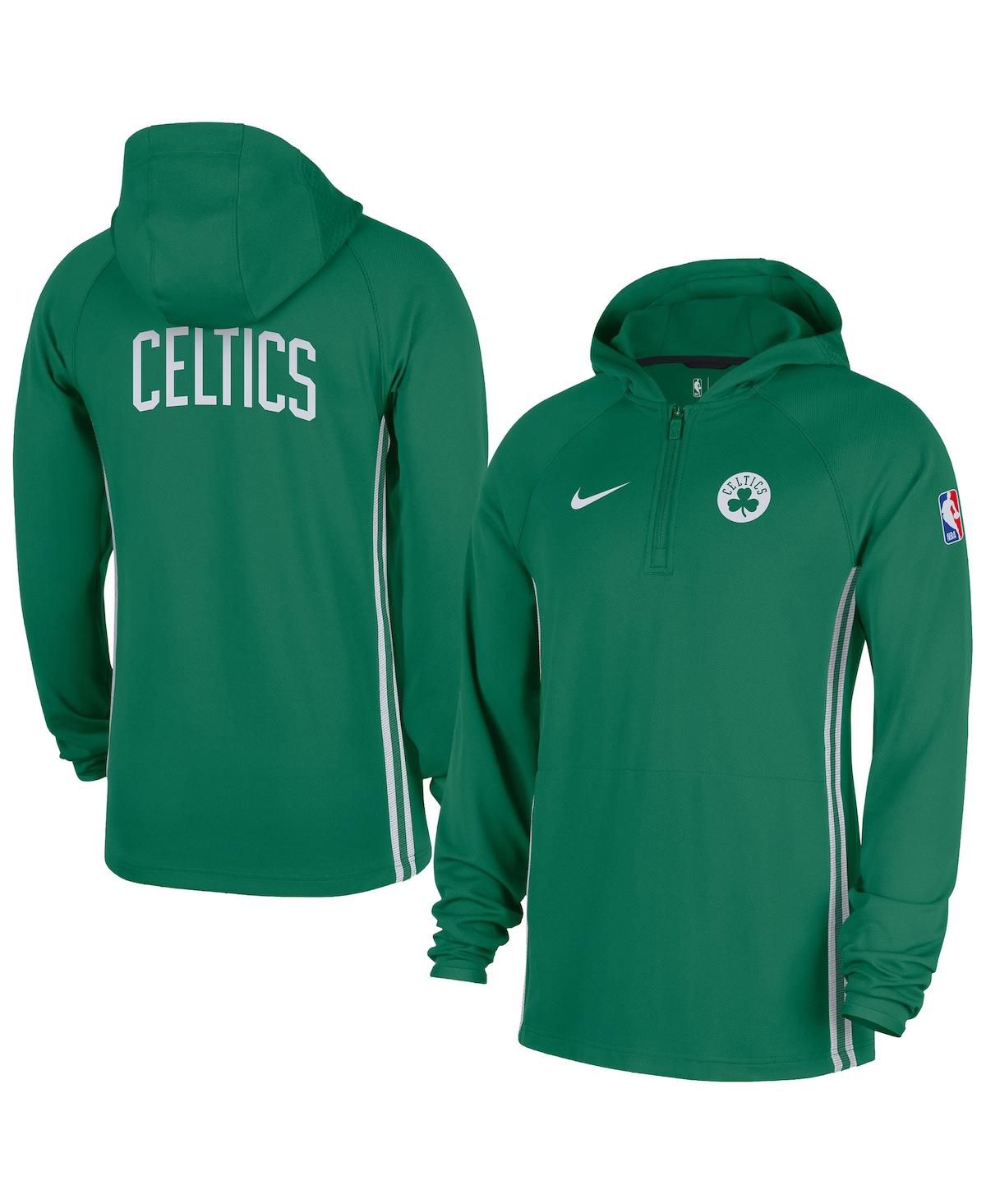 Мужская куртка Kelly Green Boston Celtics Authentic On Court Zone с застежкой на четверть молнии