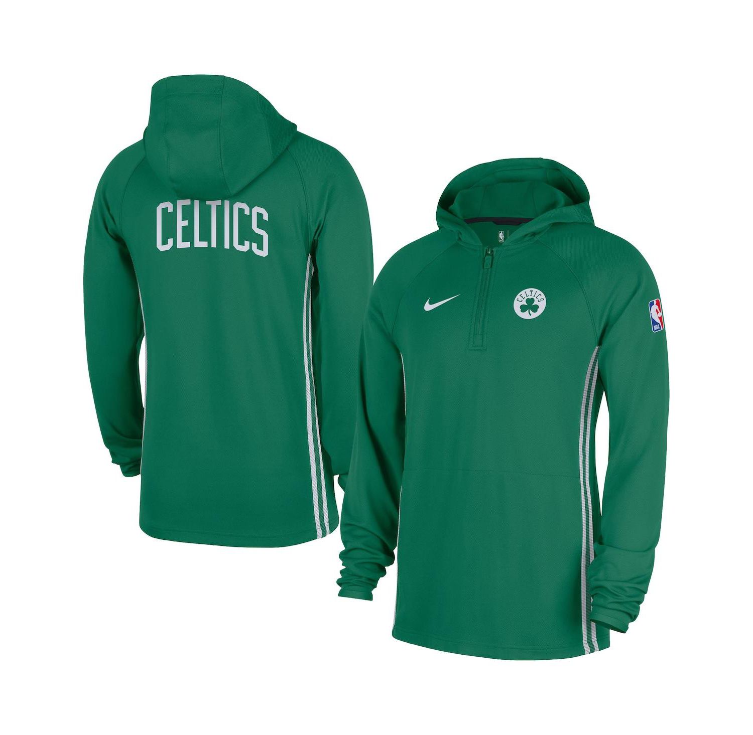 Men's Kelly Green Boston Celtics Authentic On Court Zone Quarter-Zip Jacket