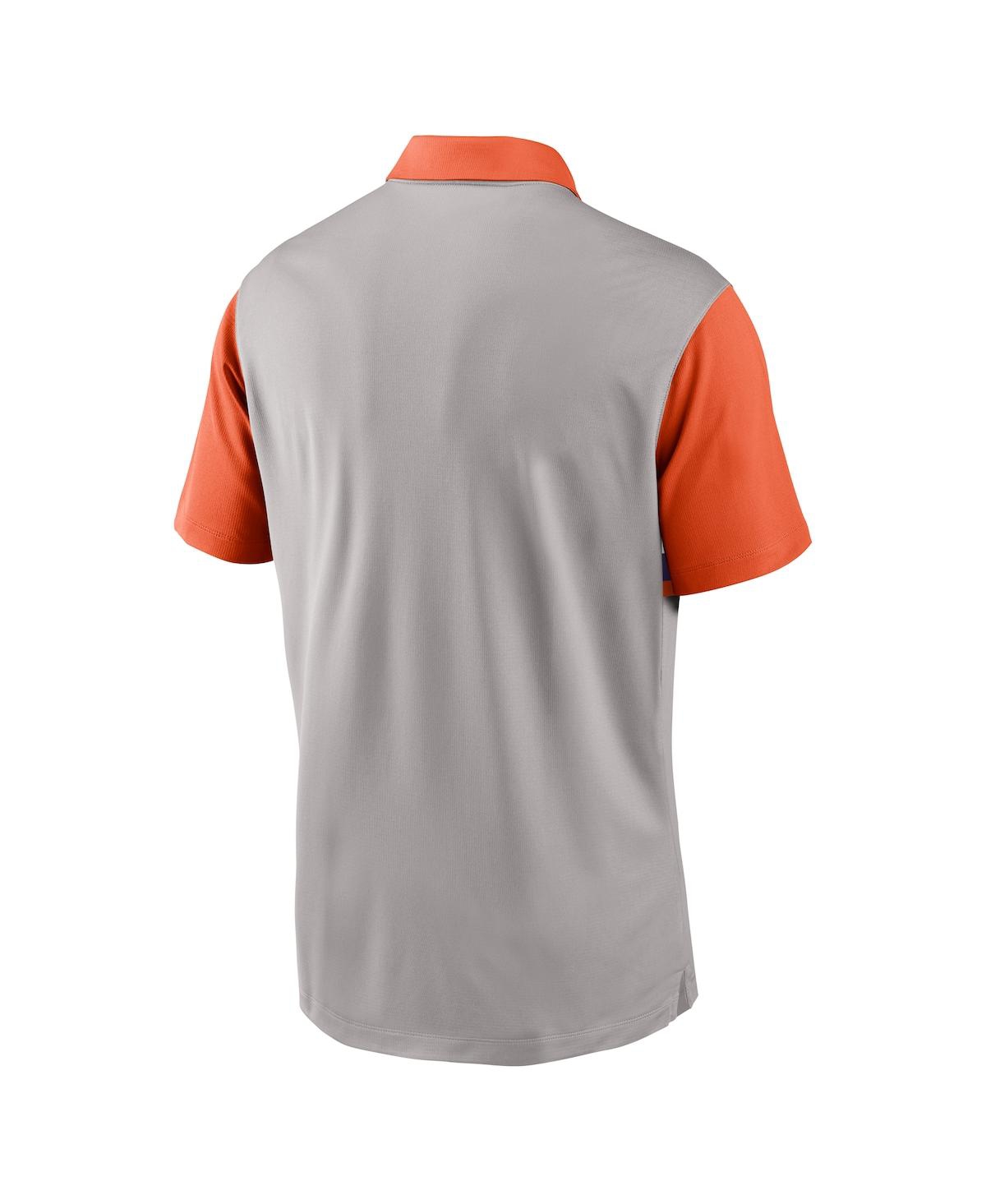 Nike Men's Gray/orange Clemson Tigers Vapor Performance Polo Shirt In Gray