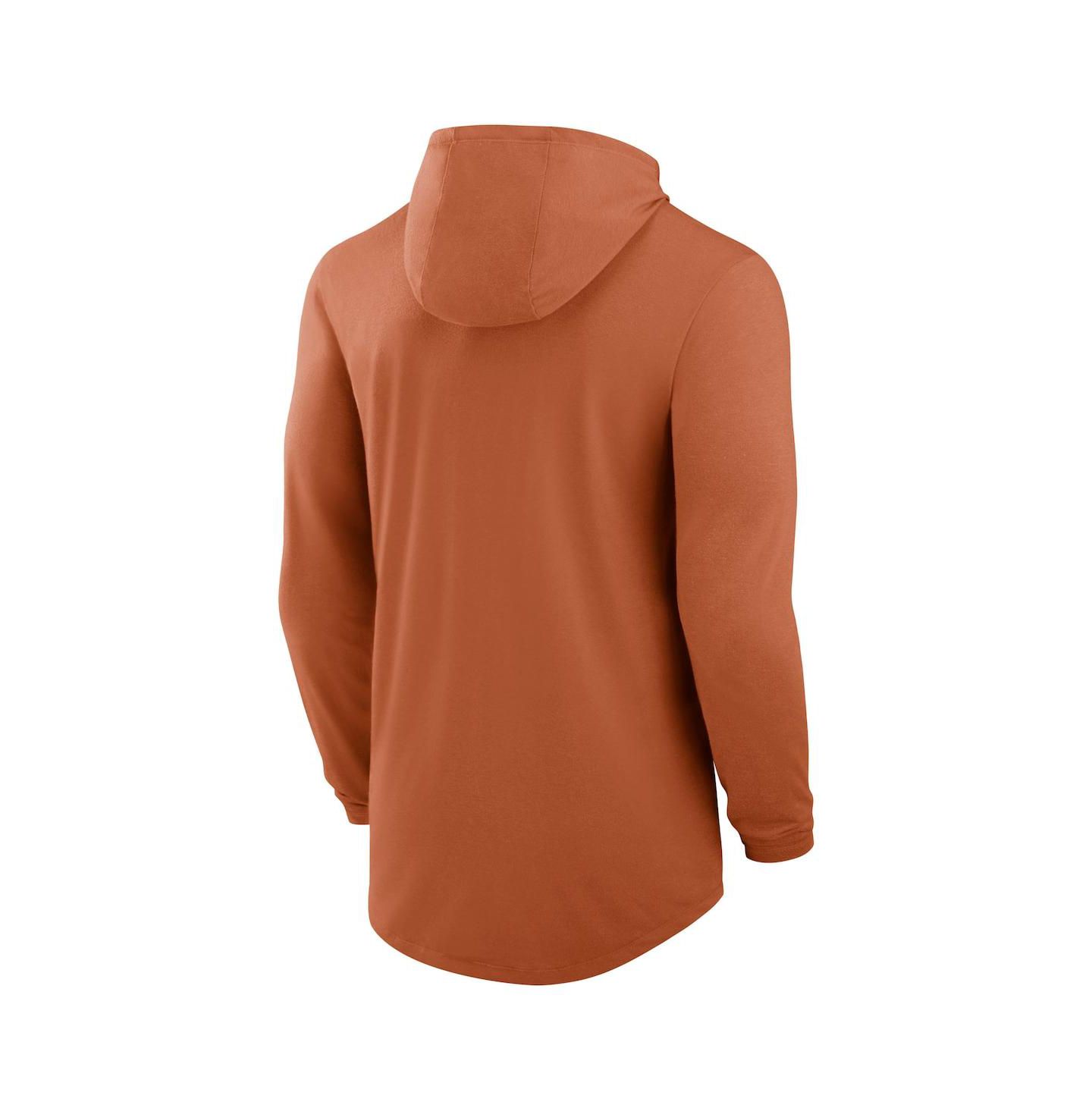 Мужское худи Nike Texas Orange Texas Longhorns Classic Arch Tri-Blend Performance Long Sleeve T-Shirt — фото 3