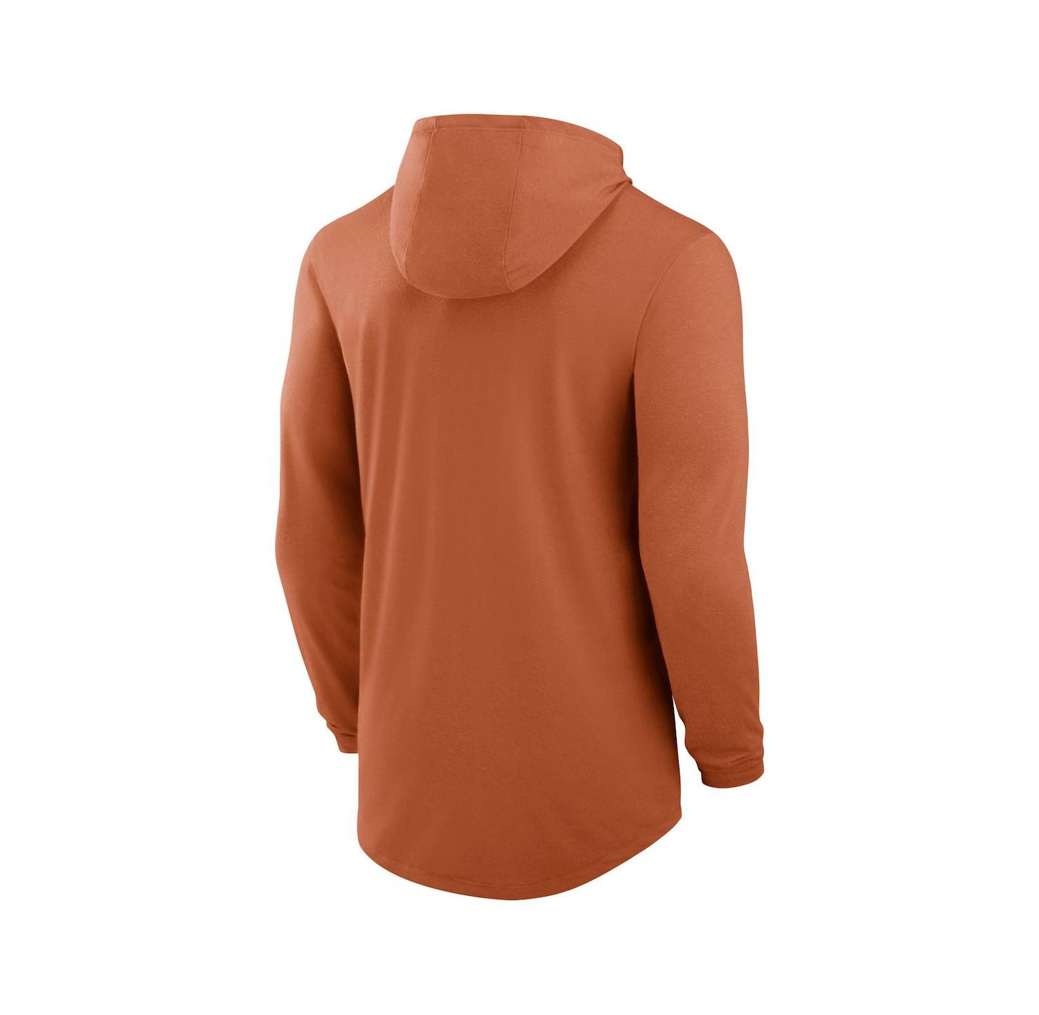 Men's Texas Orange Texas Longhorns Classic Arch Tri-Blend Performance Long Sleeve Hoodie T-Shirt