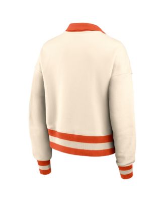 Women's Cream/Orange Clemson Tigers Legacy Half-Zip Sweatshirt