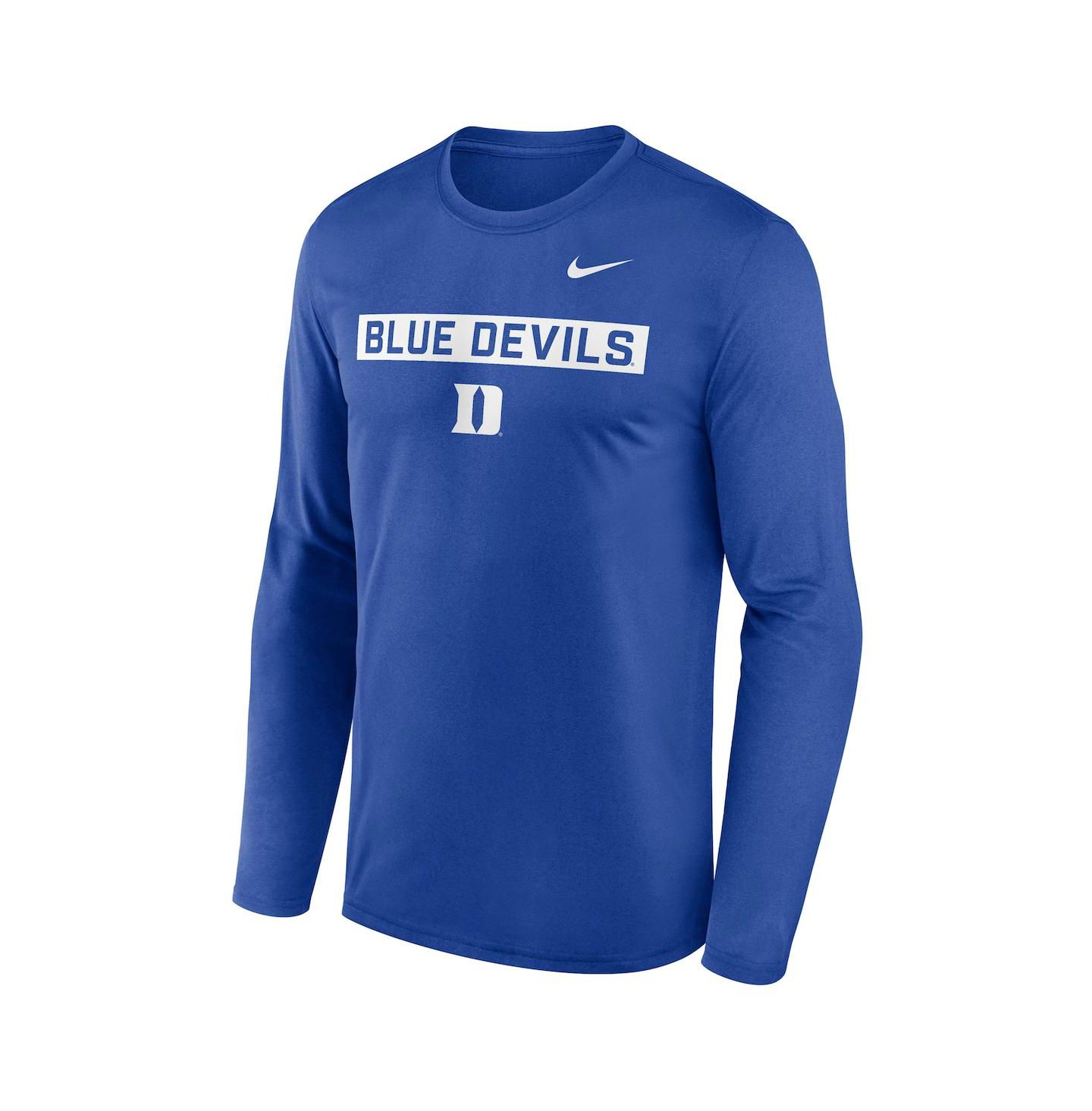 Мужская футболка Nike Royal Duke Blue Devils Primetime Campus 2-Hit Legend Long Sleeve — фото 2
