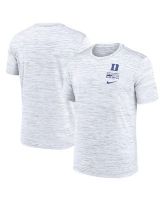 Nike - Men's White Duke Blue Devils Velocity Stacked Performance T-shirt