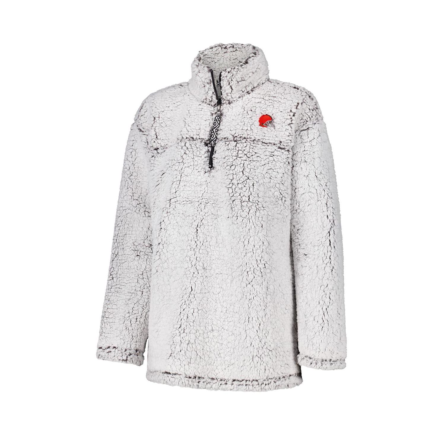 Women's Gray Cleveland Browns Sherpa Full-Zip Jacket
