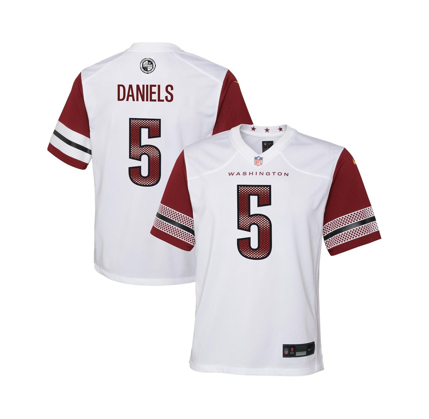 Big Boys and Girls Jayden Daniels White Washington Commanders Game Jersey