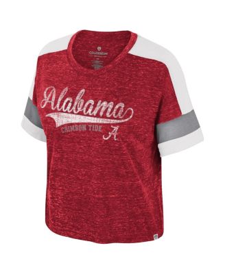 Women's Crimson Alabama Crimson Tide Color Block Scoop Neck T-Shirt