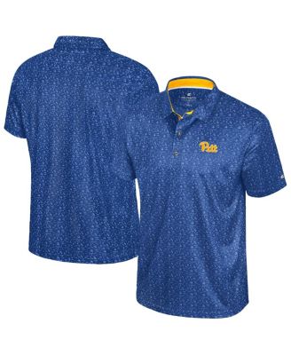 Colosseum - Men's Royal Pitt Panthers Football Print Polo Shirt