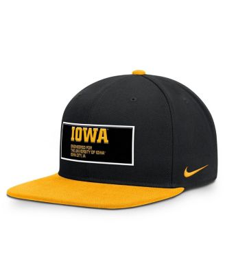 Nike - Men's Black/Gold Iowa Hawkeyes 2025 On-field Patch Pro Dri-FIT Snapback Hat