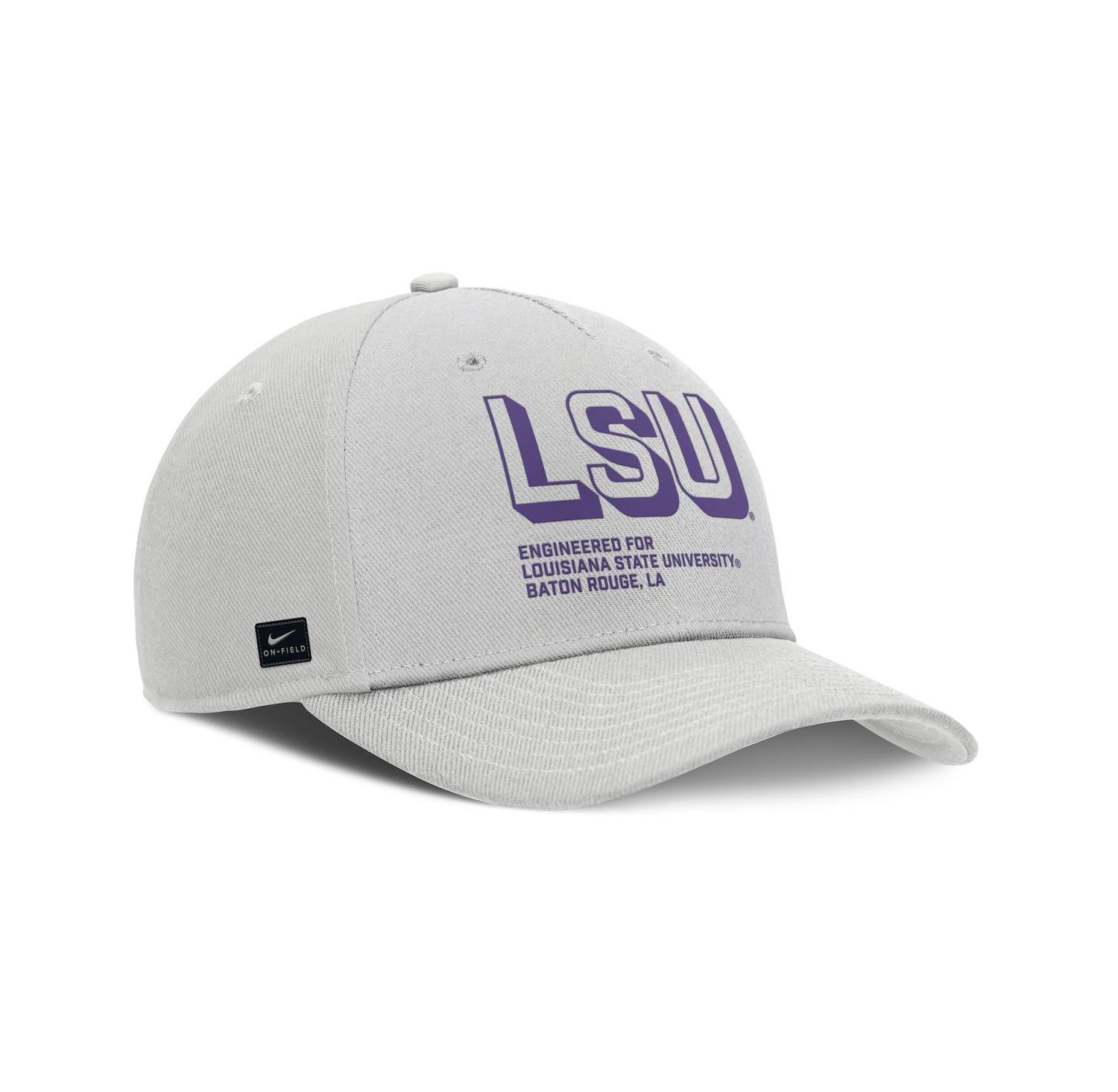 Men's Gray LSU Tigers 2025 Sideline Dust Pinched Rise Adjustable Hat