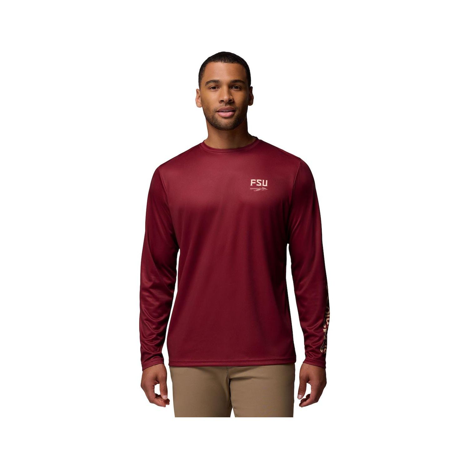 Men's Garnet Florida State Seminoles PHG Terminal Shot 3-Hit Long Sleeve T-Shirt