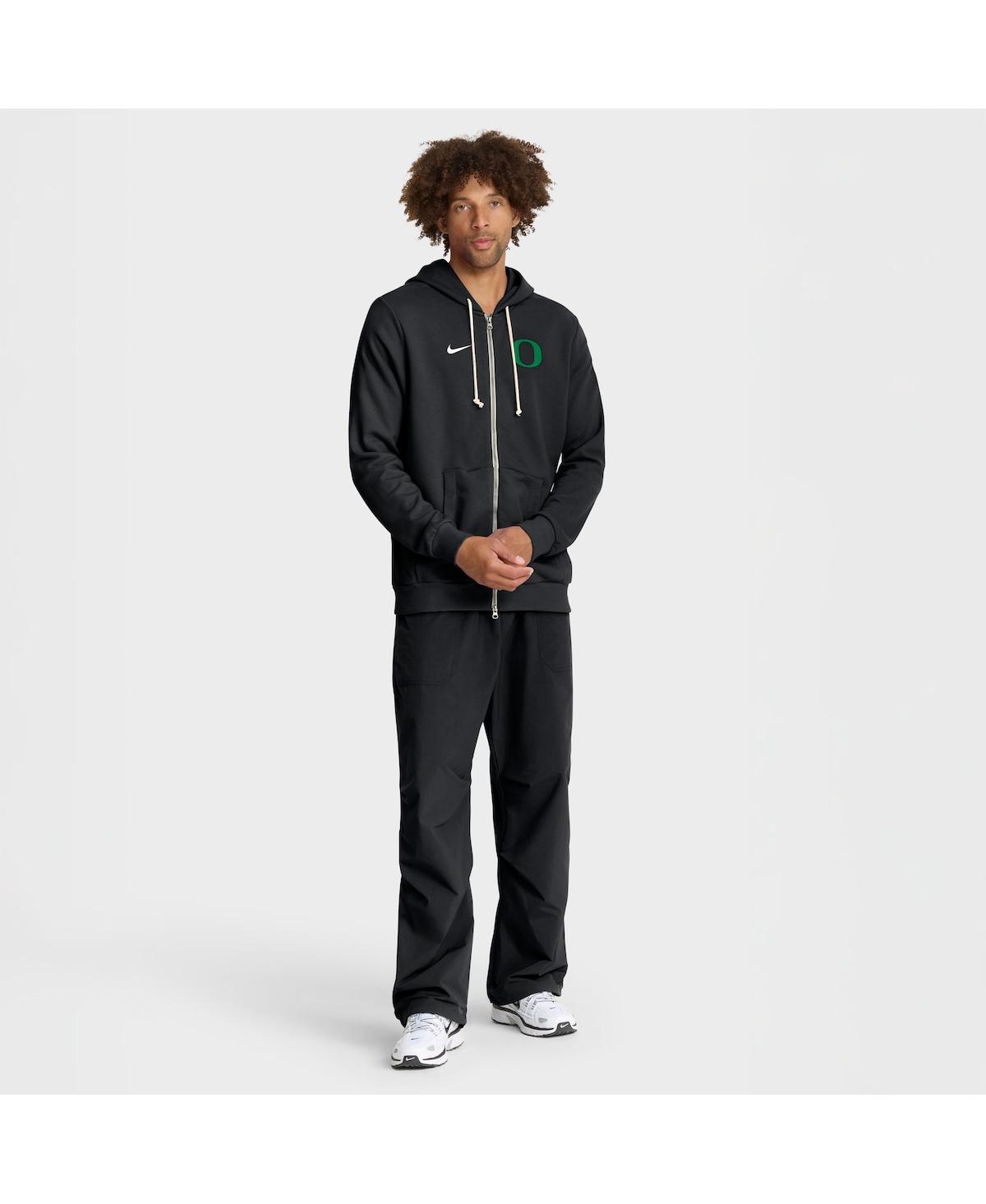 Nike Black Oregon Ducks 2025 Sideline Standard Issue Dri-fit Full-zip Hoodie In Black