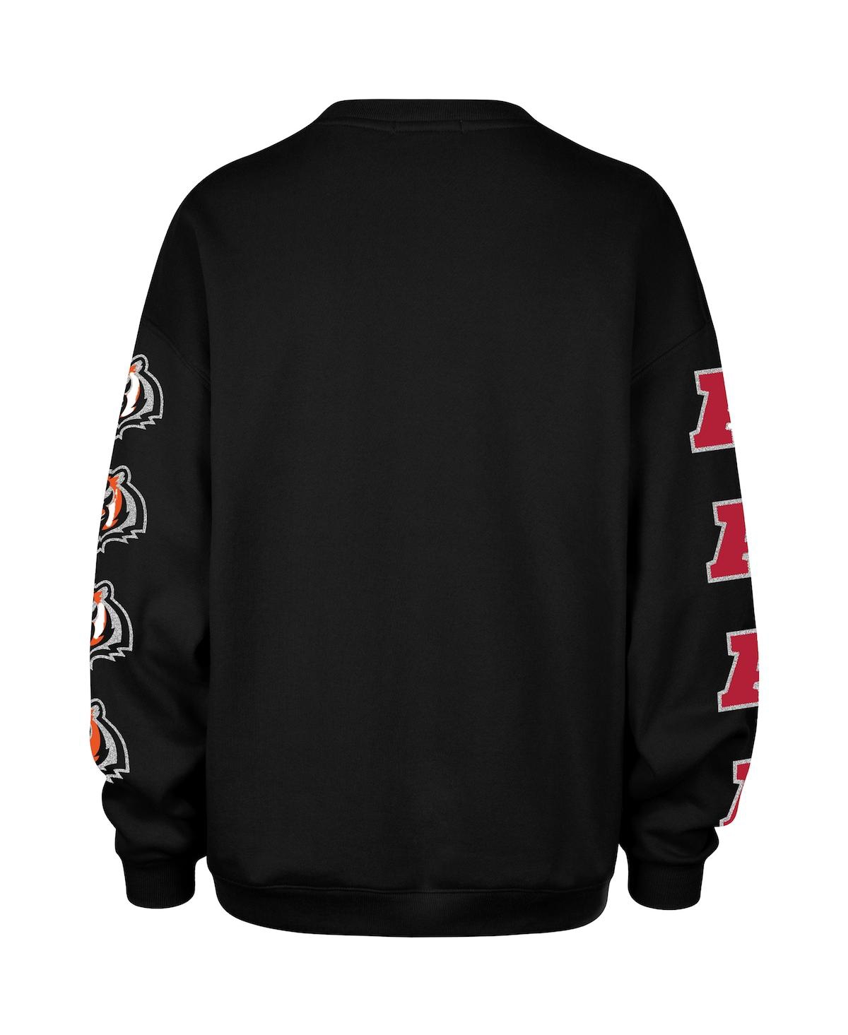 '47 Brand Women's Black Cincinnati Bengals Go Big Oversized Pullover Sweatshirt