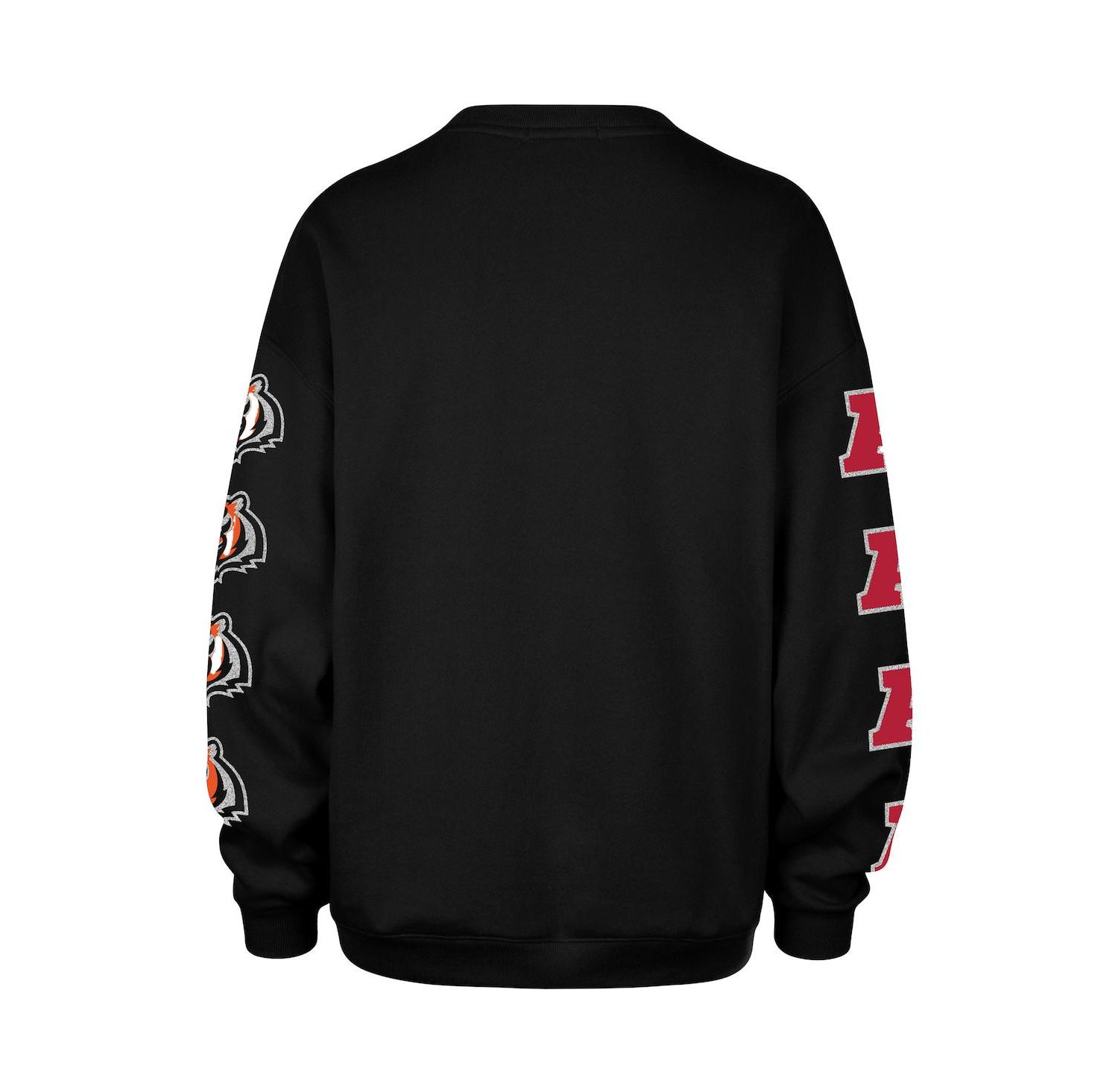 Women's Black Cincinnati Bengals Go Big Oversized Pullover Sweatshirt