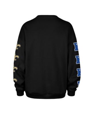 Women's Black New Orleans Saints Go Big Oversized Pullover Sweatshirt