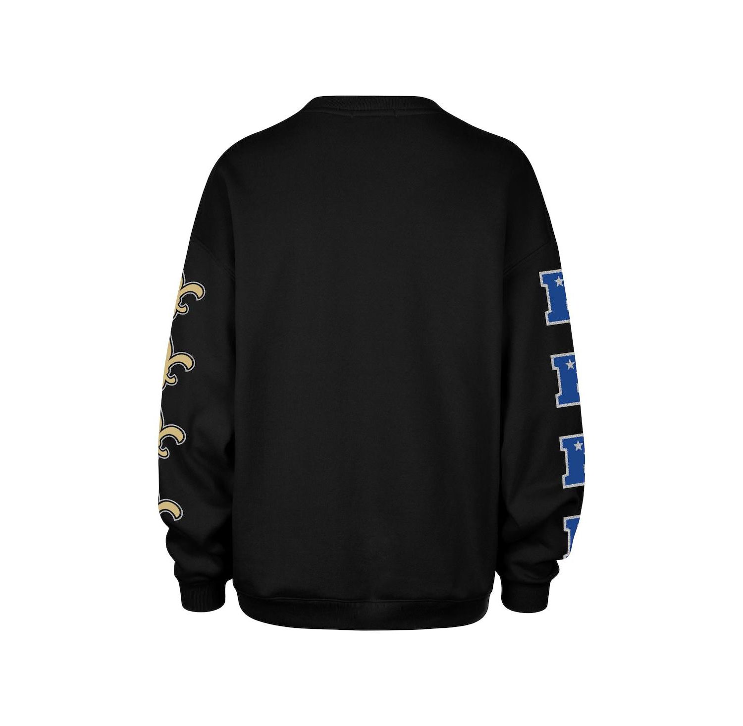 Women's Black New Orleans Saints Go Big Oversized Pullover Sweatshirt