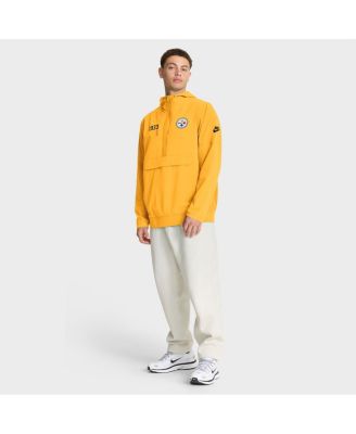 Men's Gold Pittsburgh Steelers 1933 Sideline Alt Pack Anorak Half-Zip Hoodie Jacket