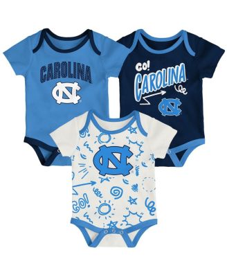 Baby Boys and Girls 3-Pack North Carolina Tar Heels All Day Play Bodysuit Set