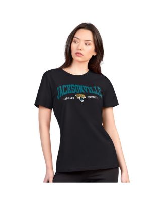 G-III 4Her by Carl Banks - Women's Black Jacksonville Jaguars Super-Slim Lightweight Winning Crew T-shirt