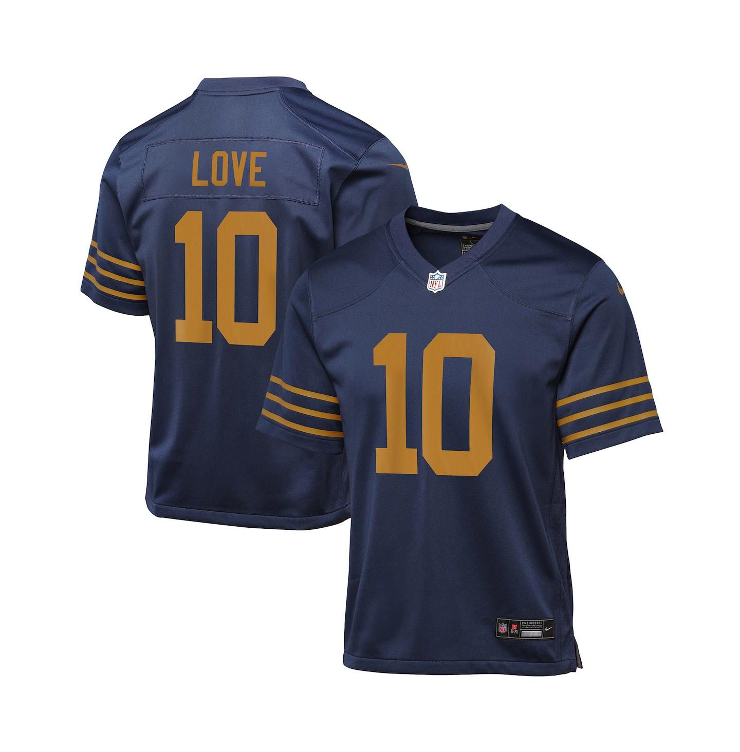 Детское джерси Nike Jordan Love Green Bay Packers The 1923 Classic Game, Navy — фото 1