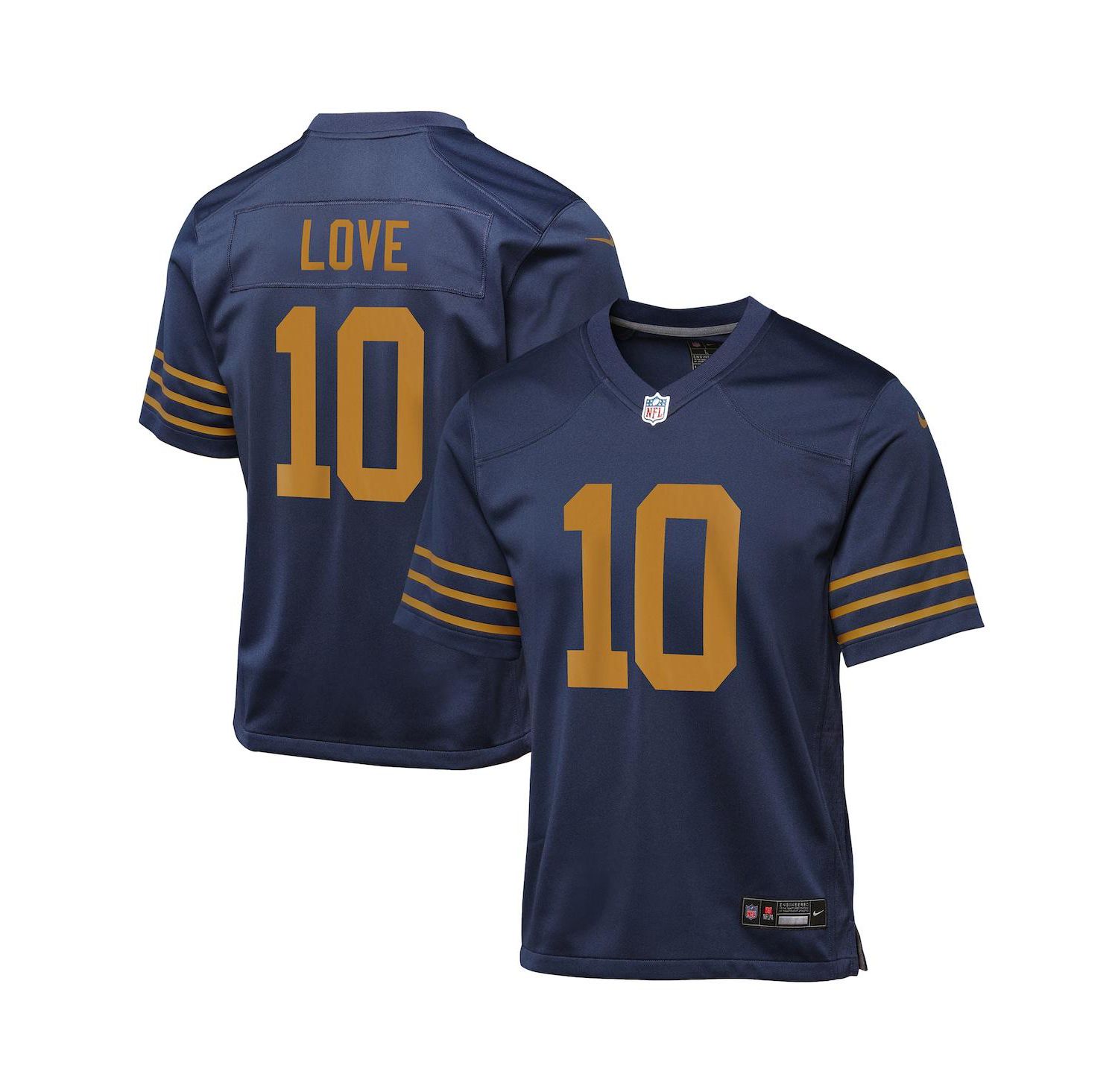Big Boys and Girls Jordan Love Navy Green Bay Packers The 1923 Classic Game Jersey