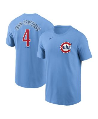 Fanatics - Men's Pete Crow-Armstrong Light Blue Chicago Cubs Fuse Name Number T-Shirt