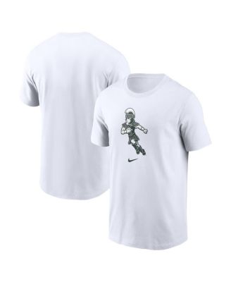Nike - Men's White Michigan State Spartans Football Sparty Sport T-shirt