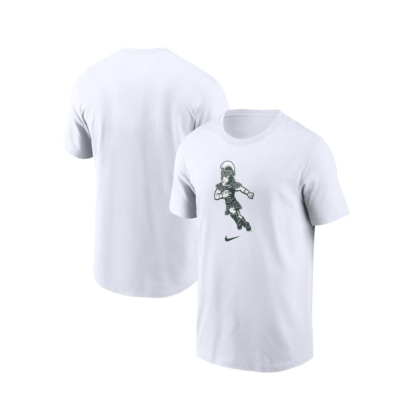 Мужская футболка Nike White Michigan State Spartans Football Sparty Sport — фото 1