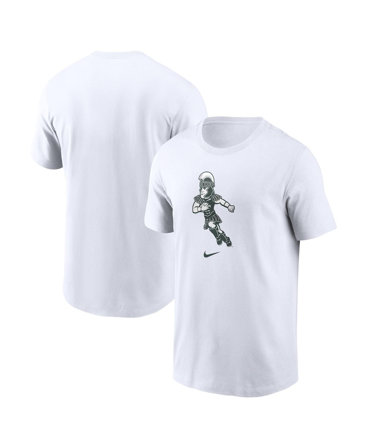 Nike Men's White Michigan State Spartans Football Sparty Sport T-shirt In White