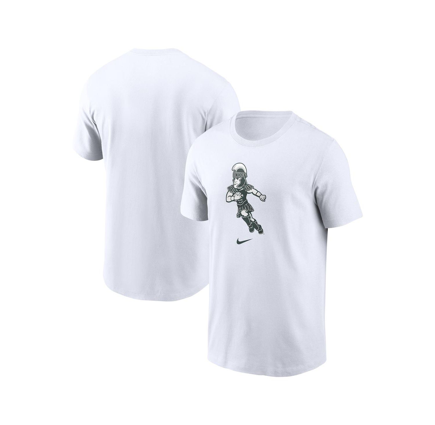 Men's White Michigan State Spartans Football Sparty Sport T-Shirt