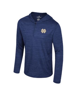 Colosseum - Men's Navy Notre Dame Fighting Irish Always Sunny Lightweight Quarter-Zip Hoodie