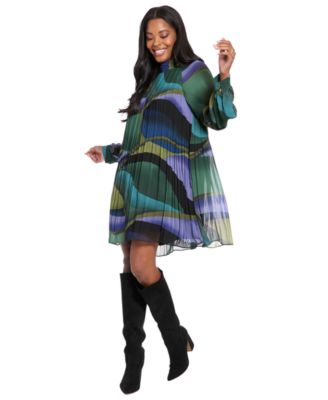 Women's Bishop Sleeve with Tie Dress