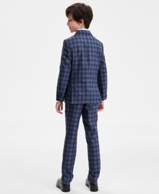 Big Boys' Plaid Pattern Suit, 2-Piece Set