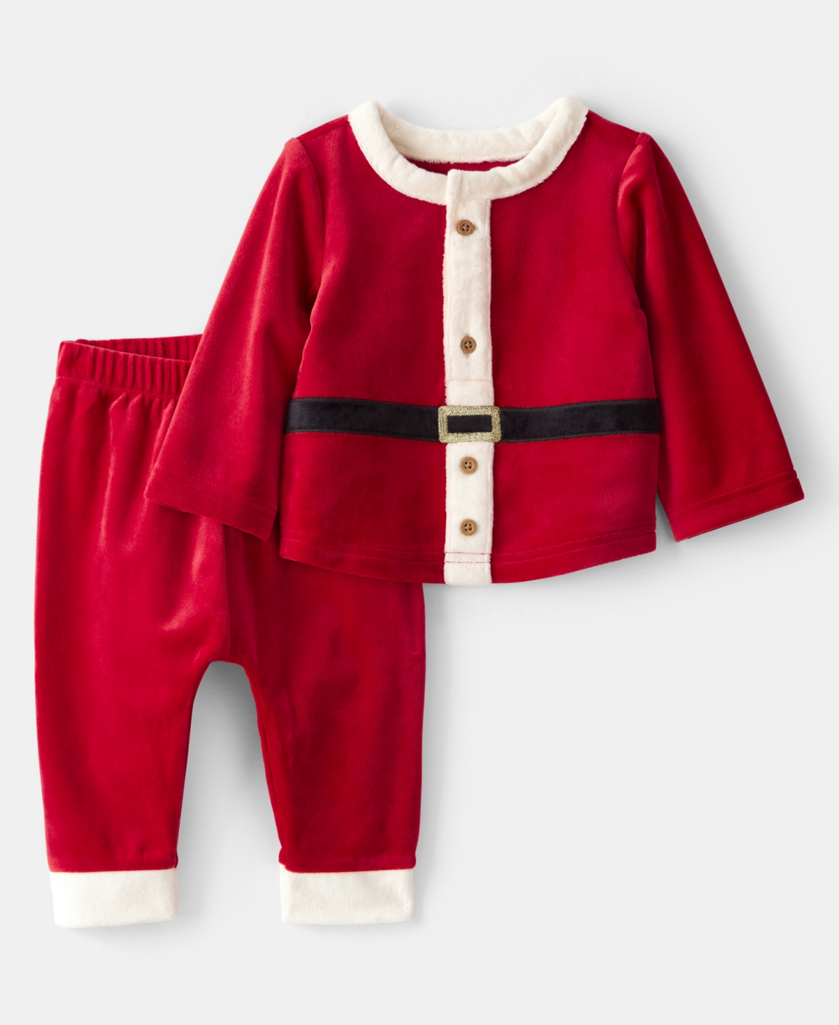 Carter's Baby Boys Or Baby Girls Santa Holiday Top And Pants, 2-piece Set In Multi