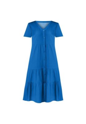 Plus Size Gauze Tiered Dress