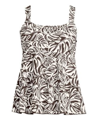 Women's Adjustable Scoop Neck Flutter Tankini Top