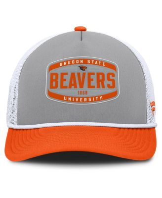 Men's Gray/Orange Oregon State Beavers Course Foam-Front Adjustable Trucker Hat