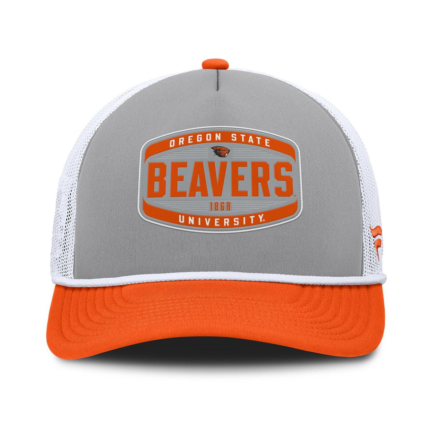 Мужская кепка Fanatics Gray/Orange Oregon State Beavers Course Foam-Front Adjustable Trucker Hat — фото 4