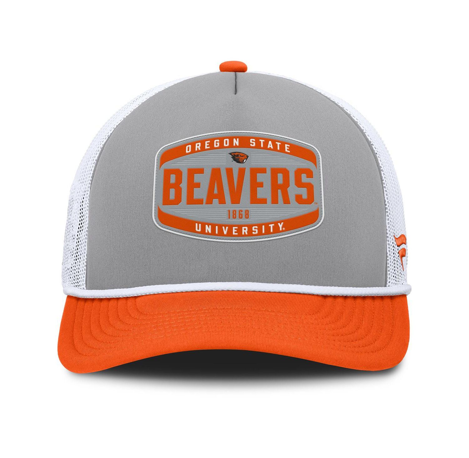 Men's Gray/Orange Oregon State Beavers Course Foam-Front Adjustable Trucker Hat