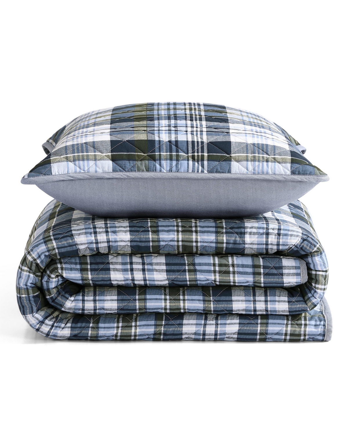 Tommy Hilfiger Bleecker Plaid Cotton Reversible 3-Pc. Quilt Set