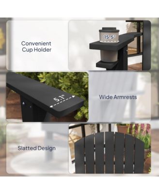 Wood Adirondack Chair, Wooden Outdoor & Patio Seating,