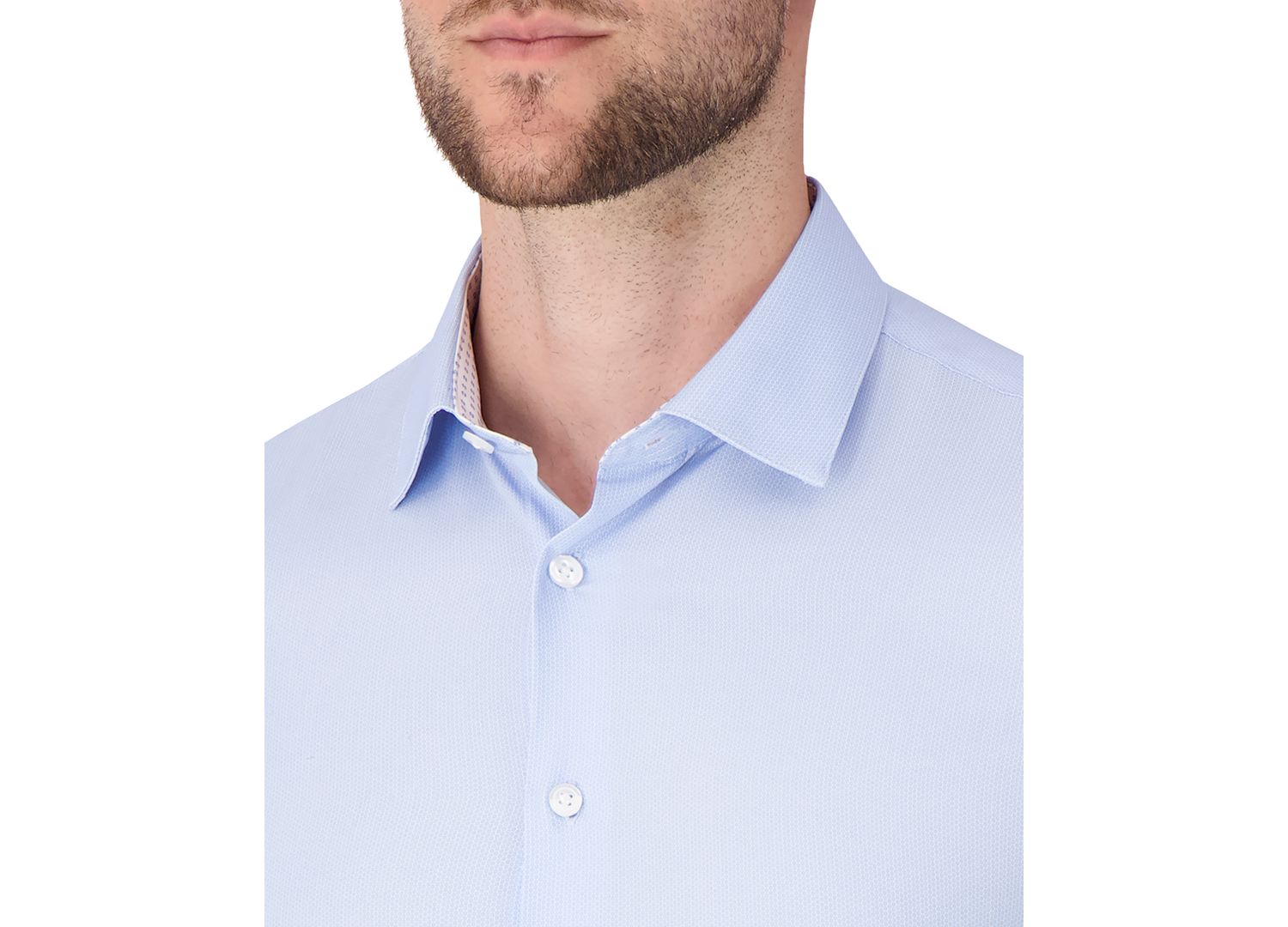 Men's Long Sleeve 4-Way Geo Print Dress Shirt