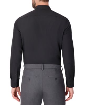 Men's Long Sleeve 4-Way Solid Woven Dress Shirt