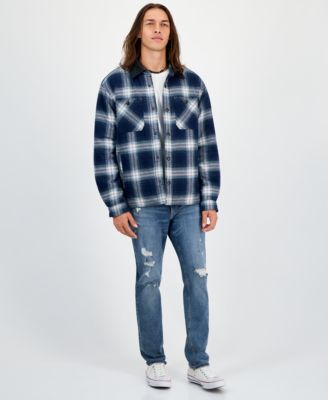 Men's Rodgers Long-Sleeve Snap-Front Plaid Shirt Jacket, Macy's Exclusive