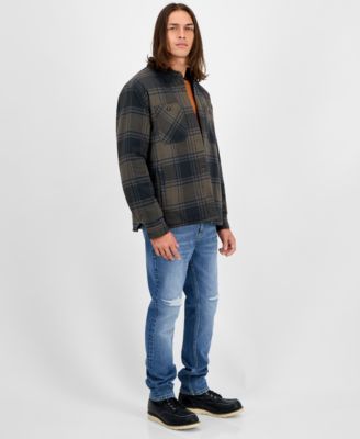 Men's Mack Long Sleeve Snap-Front Plaid Shirt Jacket, Macy's Exclusive