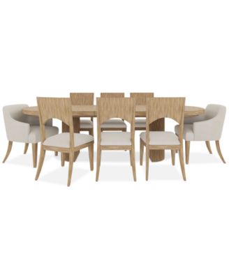 Frandlyn 9pc Dining Set (Table + 6 Side Chairs + 2 Host Chairs)